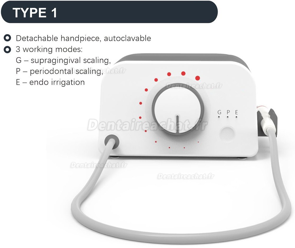 Détartreur ultrasonique dentaire VolDent Type 1 compatible avec EMS et Mectron